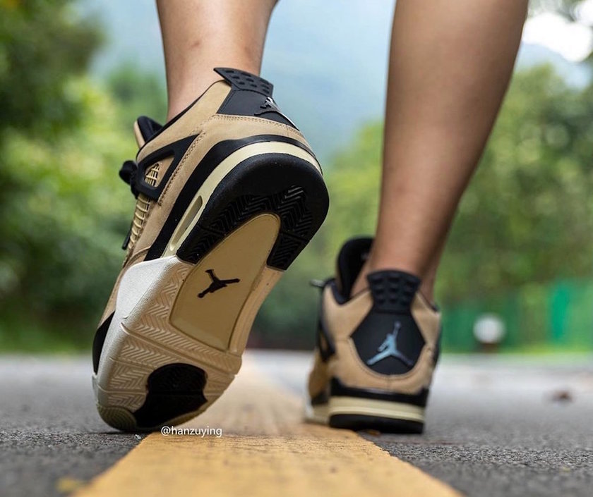 Air Jordan 4 Mushroom WMNS AQ9129-200å叿¥æOn-Feet