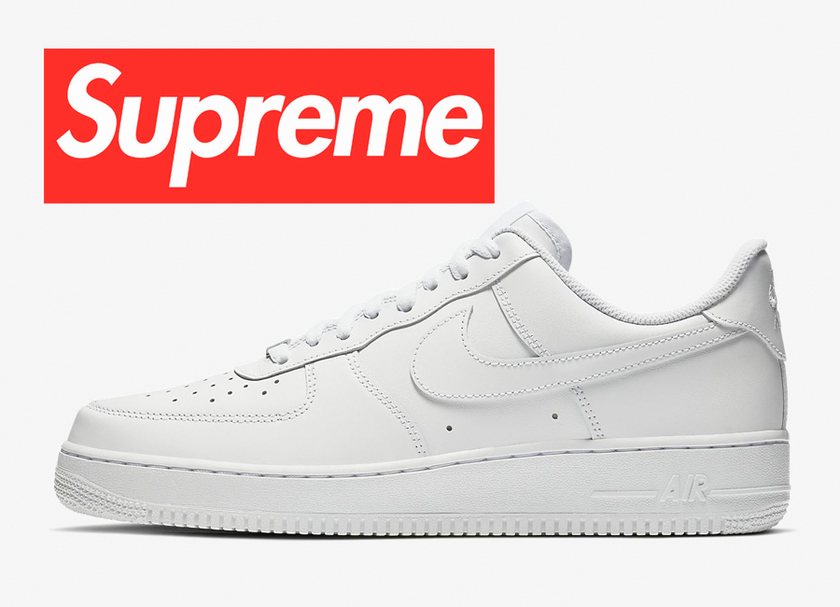 Supreme Nike Air Force 1 Low 2020 White CU9225-100é»è²CU9225-001åå¸æ¥æ