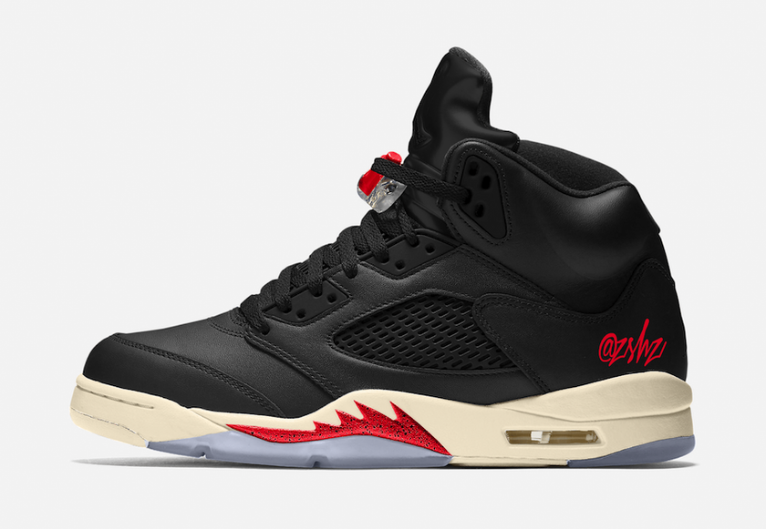 Air Jordan 5 Black Muslin Fire Red CT8480-001å叿¥æ