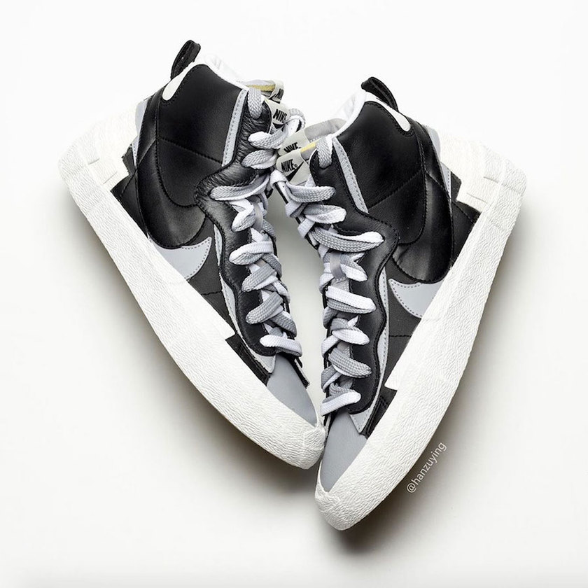 Sacai Nike Blazer Mid Black Grey White BV0062-002åå¸æ¥æ