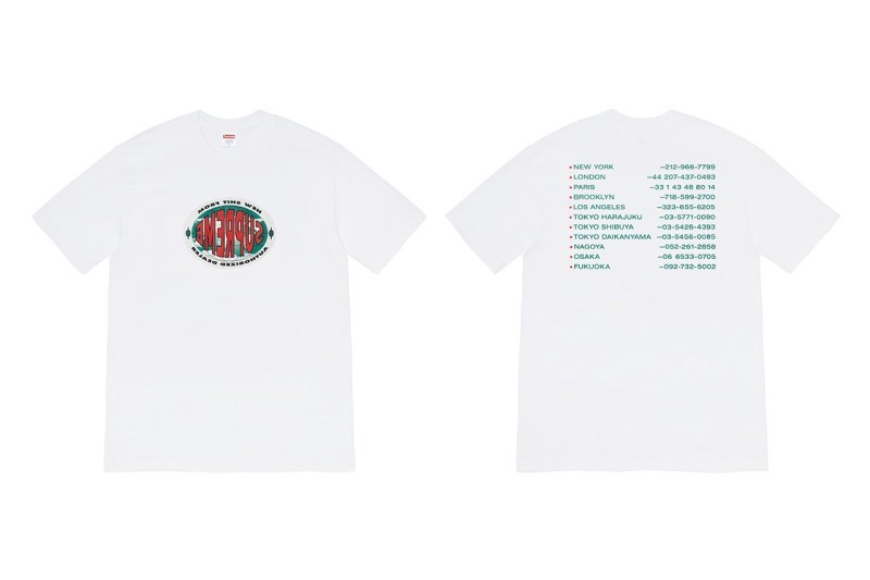 Supreme æ£å¼ç¼ä½ 2019 ç§å¬ T-Shirt ç³»å