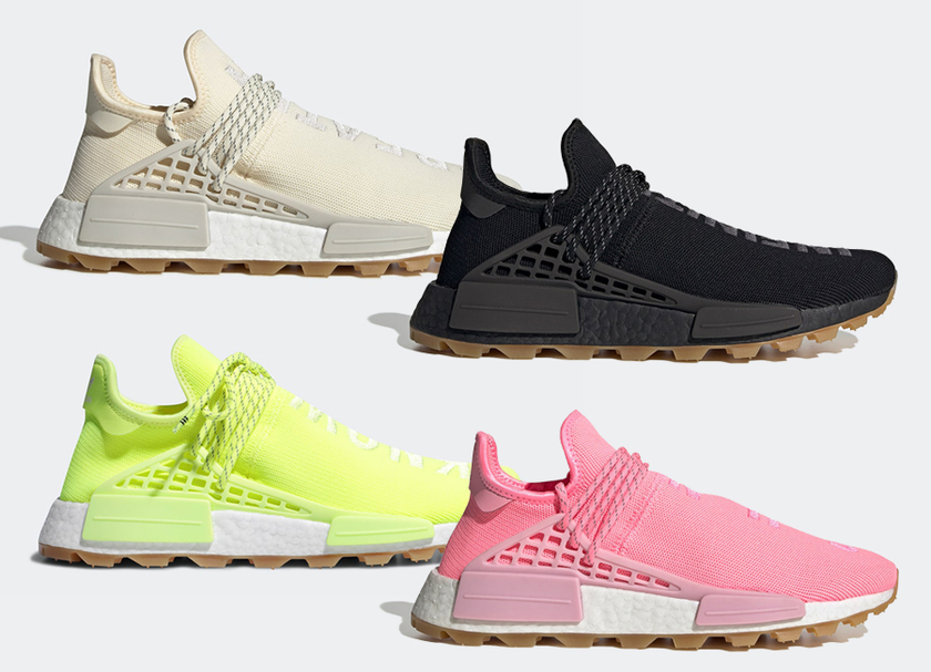 Pharrell adidas NMD Hu Gum Pack 2019åå¸æ¥æ