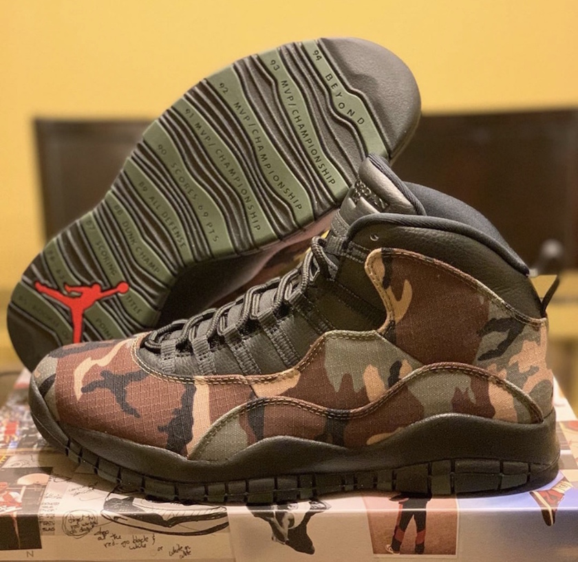 Air Jordan 10 Camo 310805-201åå¸æ¥æ