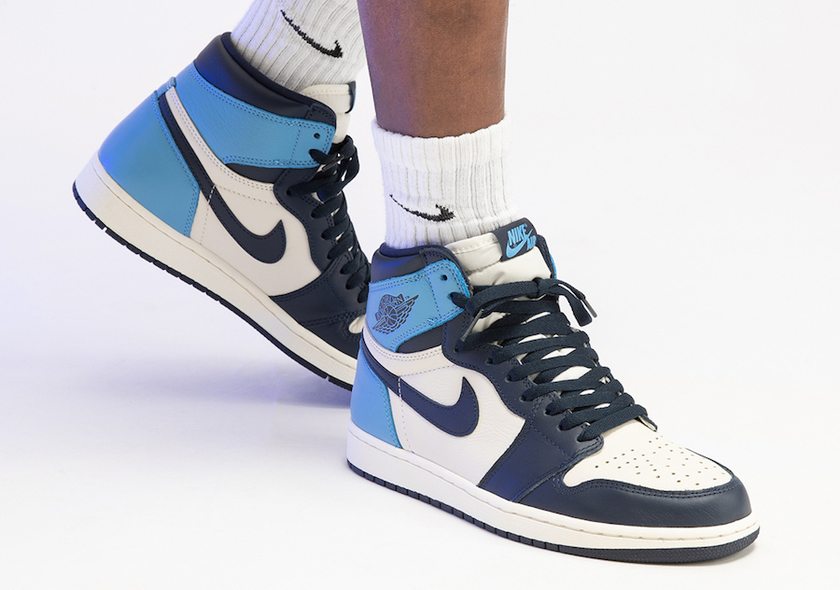 Air Jordan 1 UNC Obsidian University Blue 555088-140 2019å叿¥æ