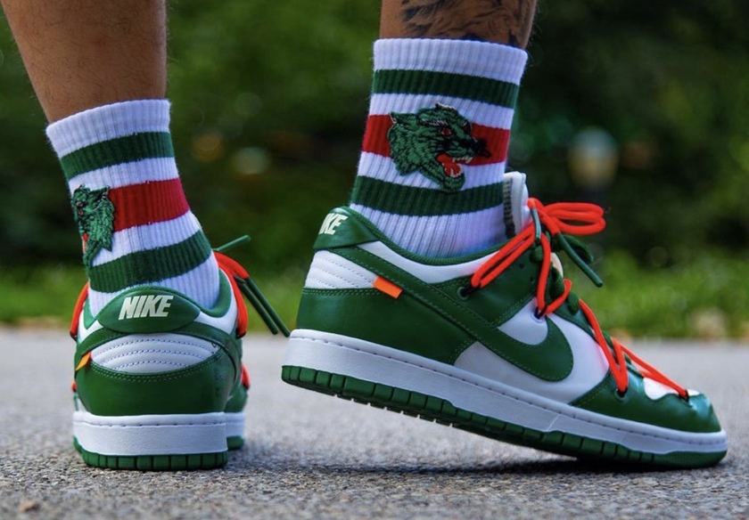 Off-White x Nike Dunk Low Pine Green CT0856-100 2019åå¸æ¥æä»·æ ¼