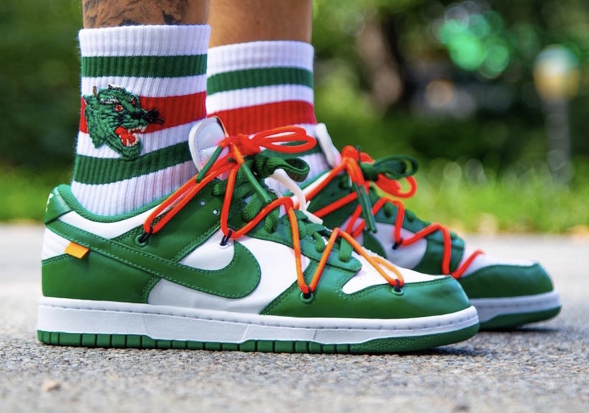 Off-White x Nike Dunk Low Pine Green CT0856-100 2019åå¸æ¥æä»·æ ¼