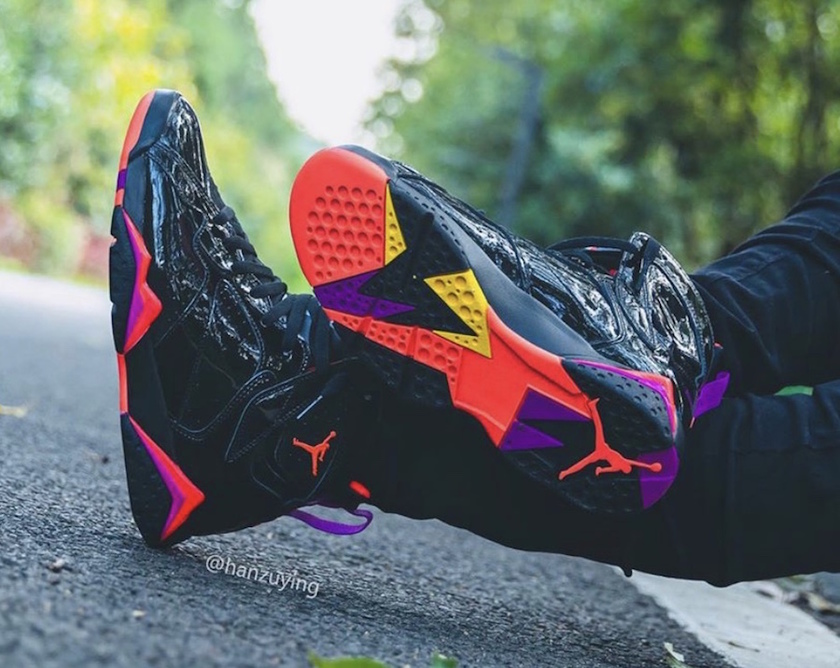 Air Jordan 7é»è²æ¼ç:registered:313358-006åå¸æ¥æOn-Feet