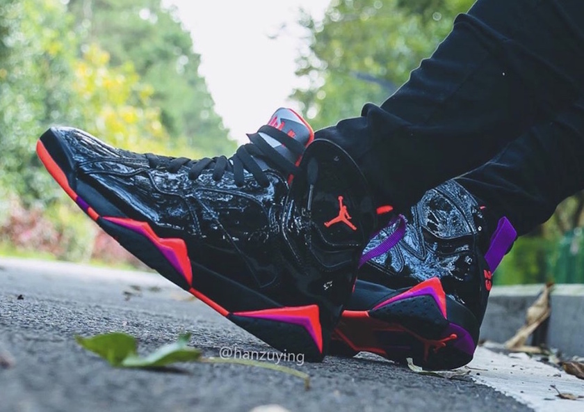 Air Jordan 7é»è²æ¼ç:registered:313358-006åå¸æ¥æOn-Feet