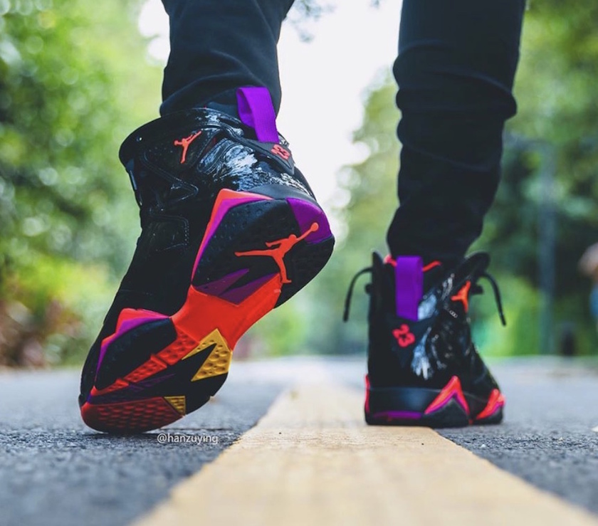 Air Jordan 7é»è²æ¼ç:registered:313358-006åå¸æ¥æOn-Feet