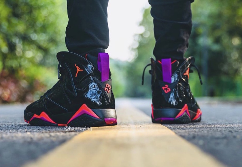 Air Jordan 7é»è²æ¼ç:registered:313358-006åå¸æ¥æOn-Feet