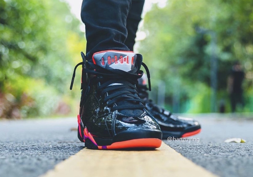 Air Jordan 7é»è²æ¼ç:registered:313358-006åå¸æ¥æOn-Feet