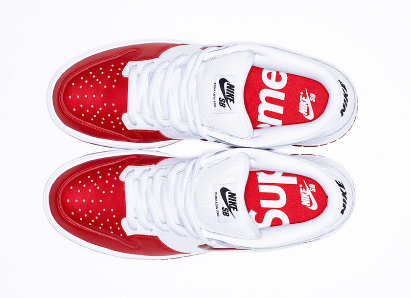 Supreme Nike SB Dunk Low Red Whiteåè¡æ¥æ