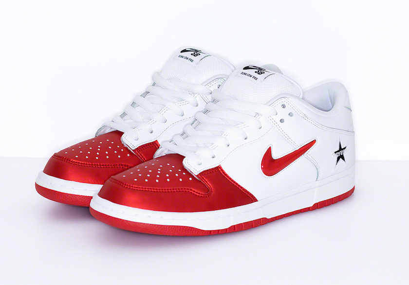 Supreme Nike SB Dunk Low Red Whiteåè¡æ¥æ