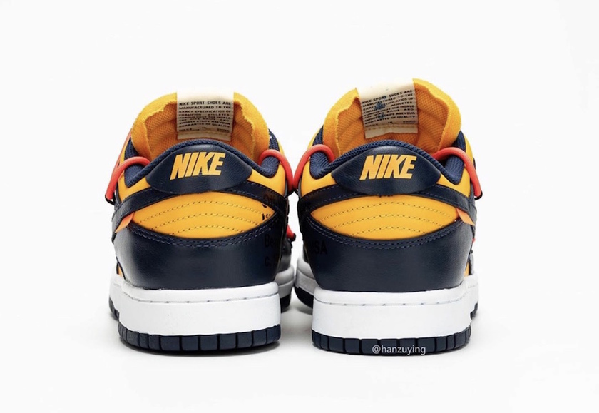 Off-White Nike Dunk Lowå¤§å­¦éæµ·åCT0856-700åå¸æ¥æ