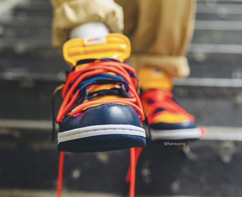 Off-White Nike Dunk Lowå¤§å­¦éæµ·åCT0856-700åå¸æ¥æOn-Feet