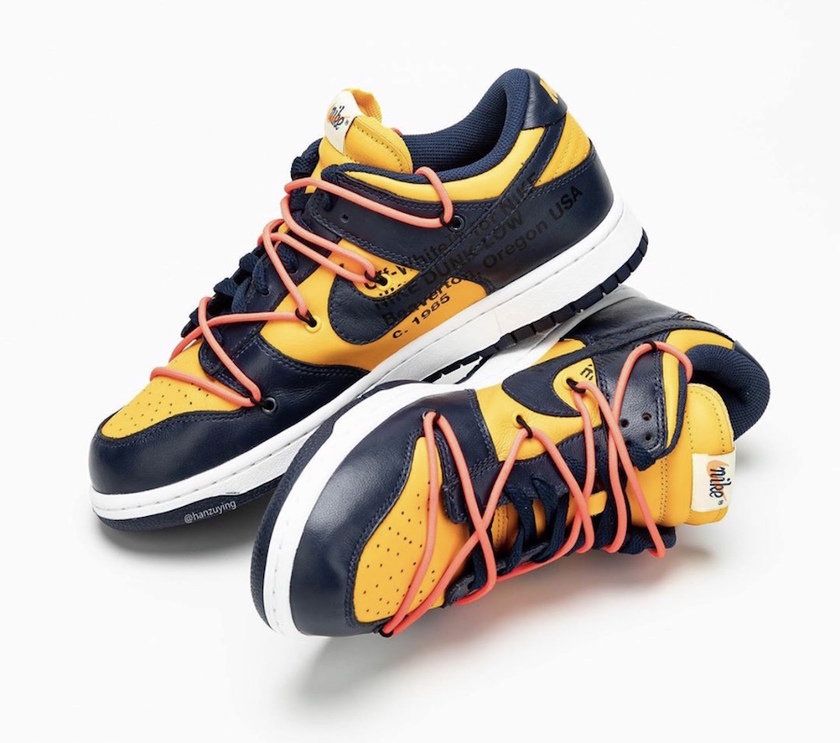 Off-White Nike Dunk Lowå¤§å­¦éæµ·åCT0856-700åå¸æ¥æ