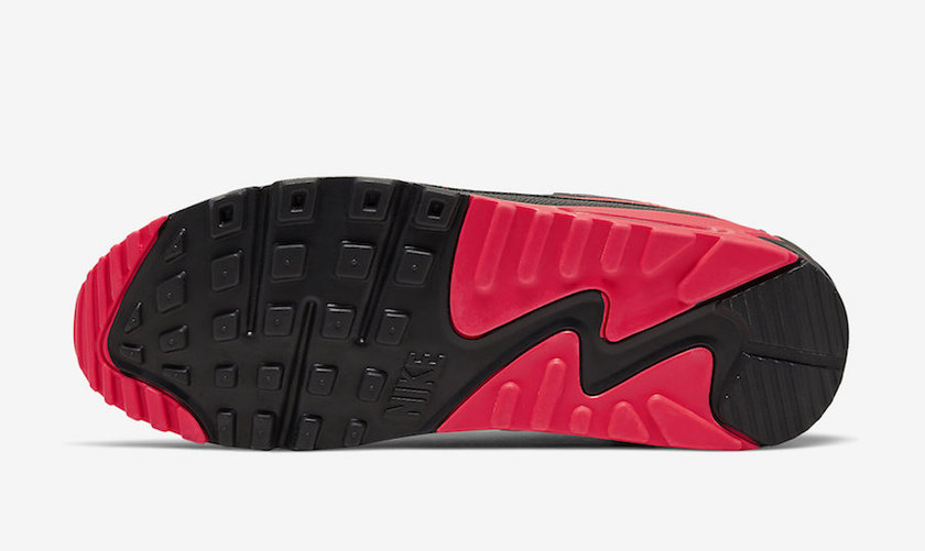 不败的Nike Air Max 90黑色太阳能红CJ7197-003发布日期价格