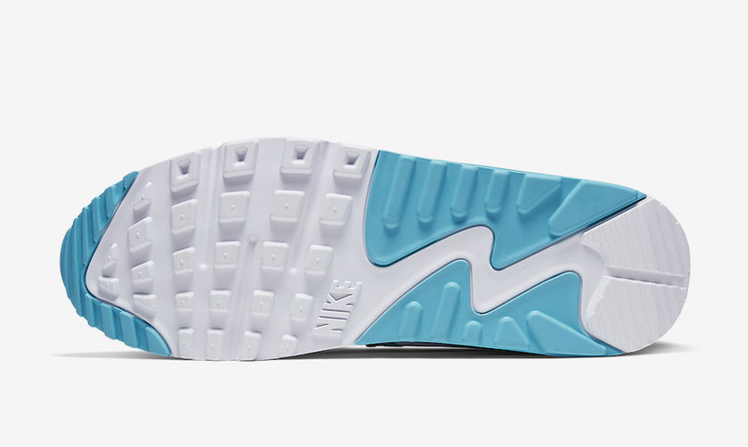 不败的Nike Air Max 90 White Blue Fury CJ7197-102发布日期价格