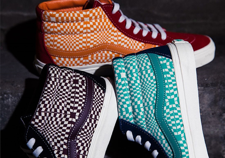 Billys Tokyo Vans Sk8-Mid Warped Check Release Date