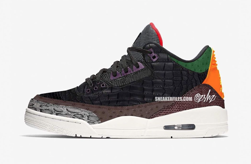 Air Jordan 3 SE Animal Print CK4344-002é»è²æ·±è²æ:copyright:å¡ç»³å¤è²åå¸ä¿¡æ¯