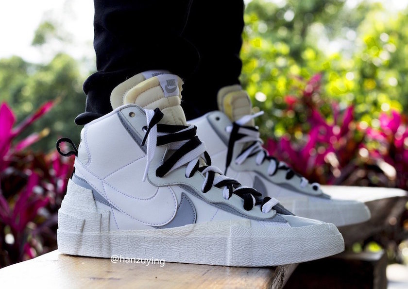 Sacai Nike Blazer Mid White Wolf Grey BV8072-100 Release Date