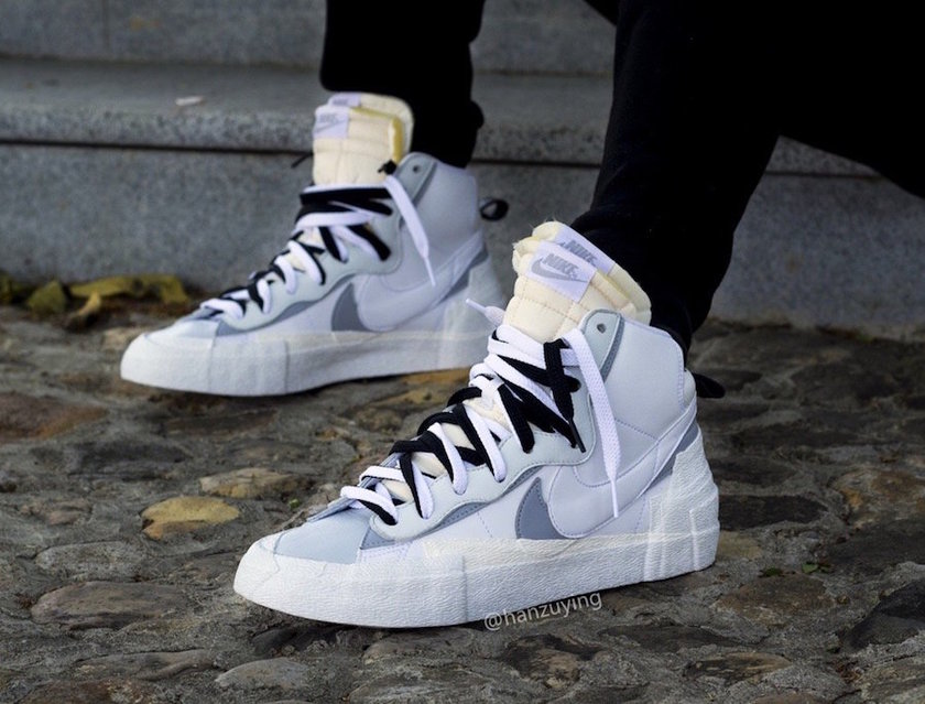 Sacai Nike Blazer Mid White Wolf Grey BV8072-100 Release Date