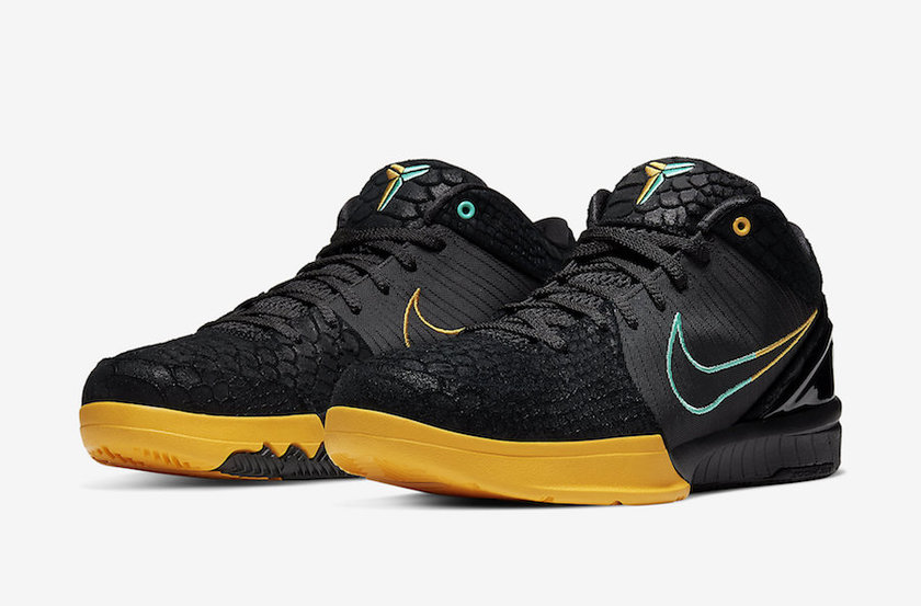 Nike Zoom Kobe 4 Protro Black Snake Aurora Green University Gold AV6339-002åå:registered:æ¥æ