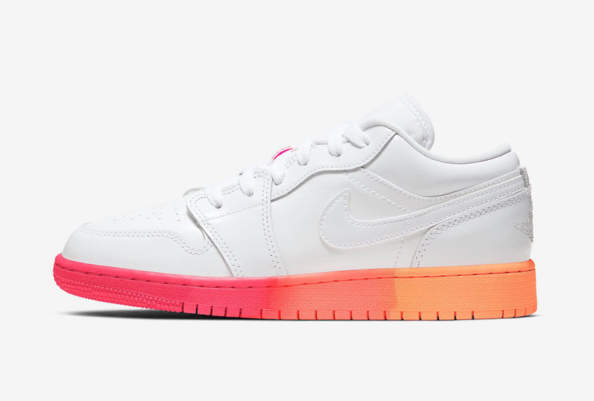 Air Jordan 1 Low GS White Crimson Mango 554723-100发售日期