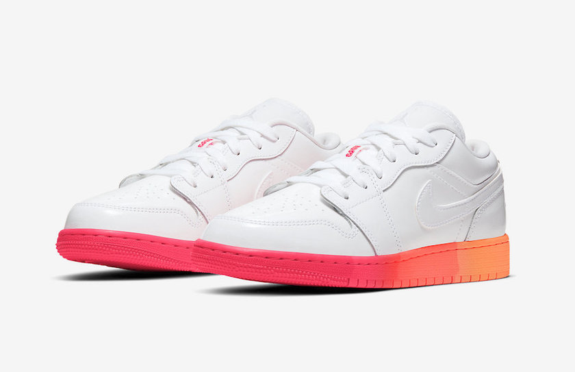 Air Jordan 1 Low GS White Crimson Mango 554723-100åå:registered:æ¥æ