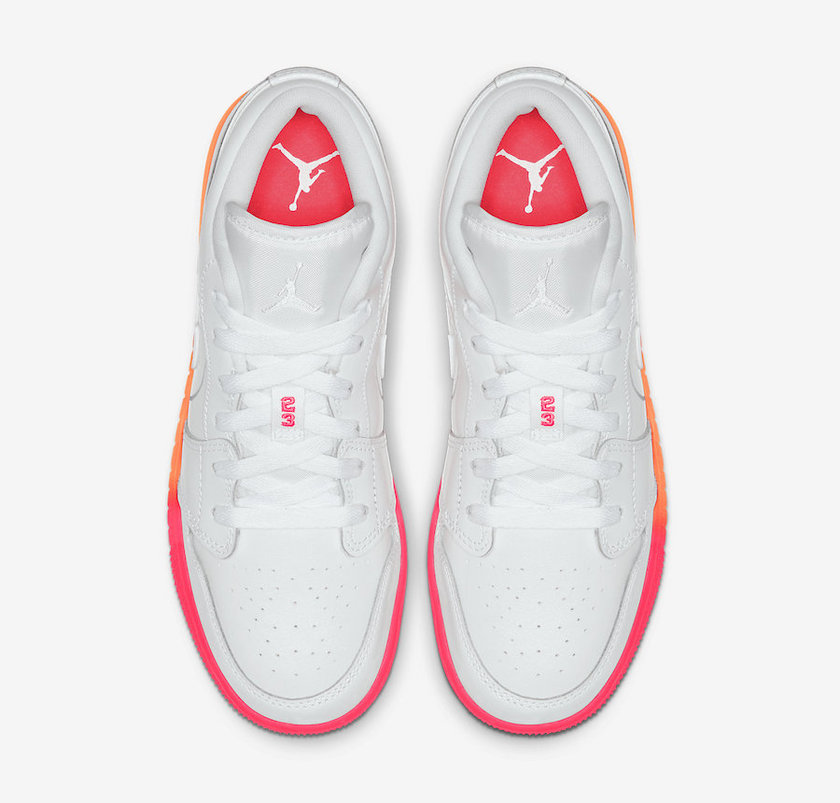 Air Jordan 1 Low GS White Crimson Mango 554723-100发售日期