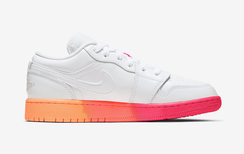 Air Jordan 1 Low GS White Crimson Mango 554723-100发售日期