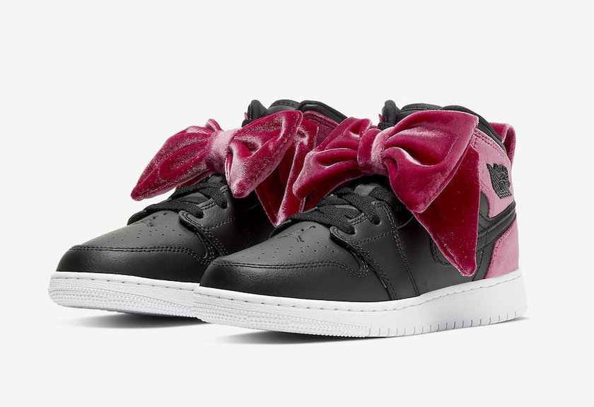 Air Jordan 1 Mid Bow Black Noble Red CK5678-006åå:registered:æ¥æ