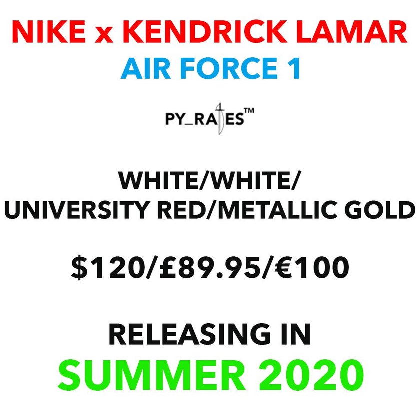 Kendrick Lamar Nike Air Force 1 Low White University Red Metallic Goldåå:registered:æ¥æ