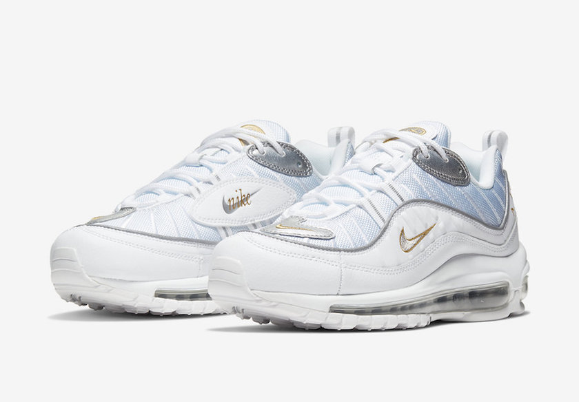Nike Air Max 98 White Gold Silver CT2547-100发售日期