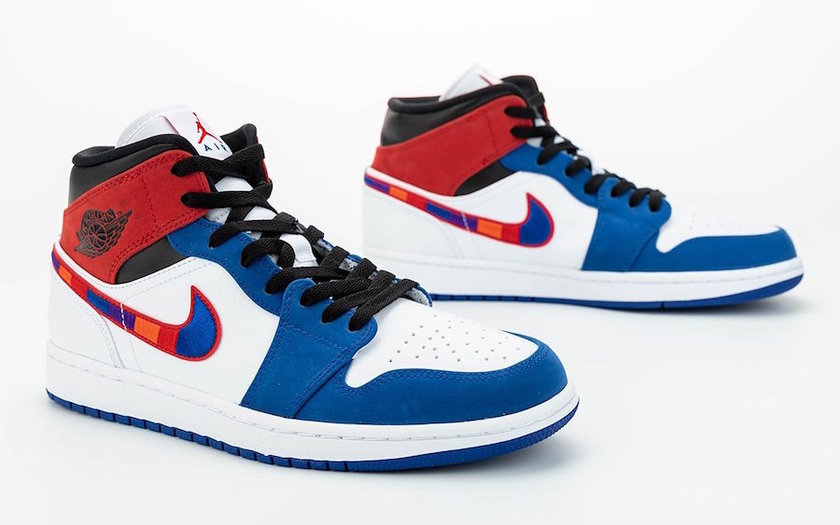 Air Jordan 1 Mid Multicolor Swoosh 852542-146åå:registered:æ¥æ
