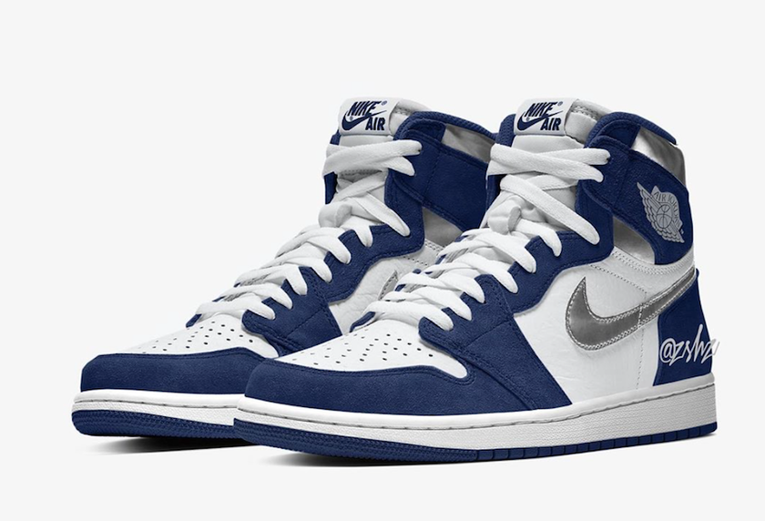 Air Jordan 1 Midnight Navy Metallic Silver 555088-141åå:registered:æ¥æ