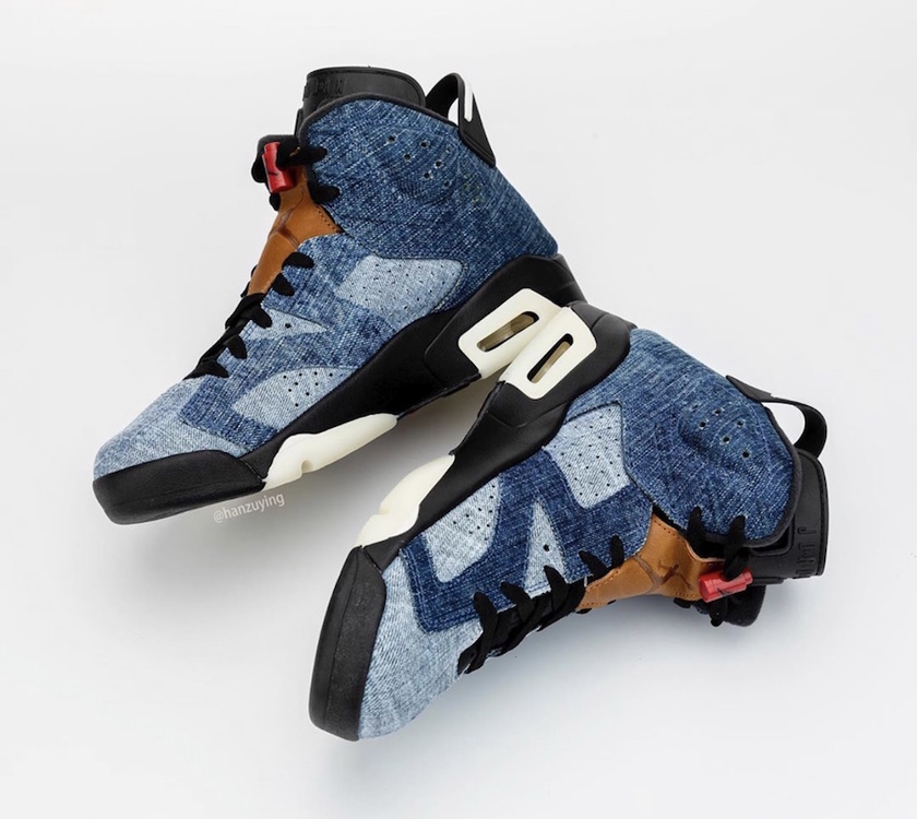 Air Jordan 6 Washed Denim CT5350-401åå:registered:æ¥æå:registered:ä»·