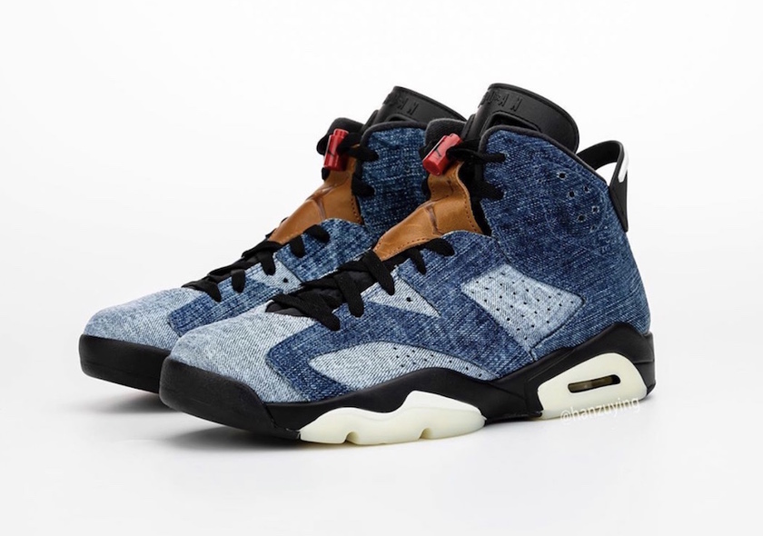Air Jordan 6 Washed Denim CT5350-401åå:registered:æ¥æå:registered:ä»·