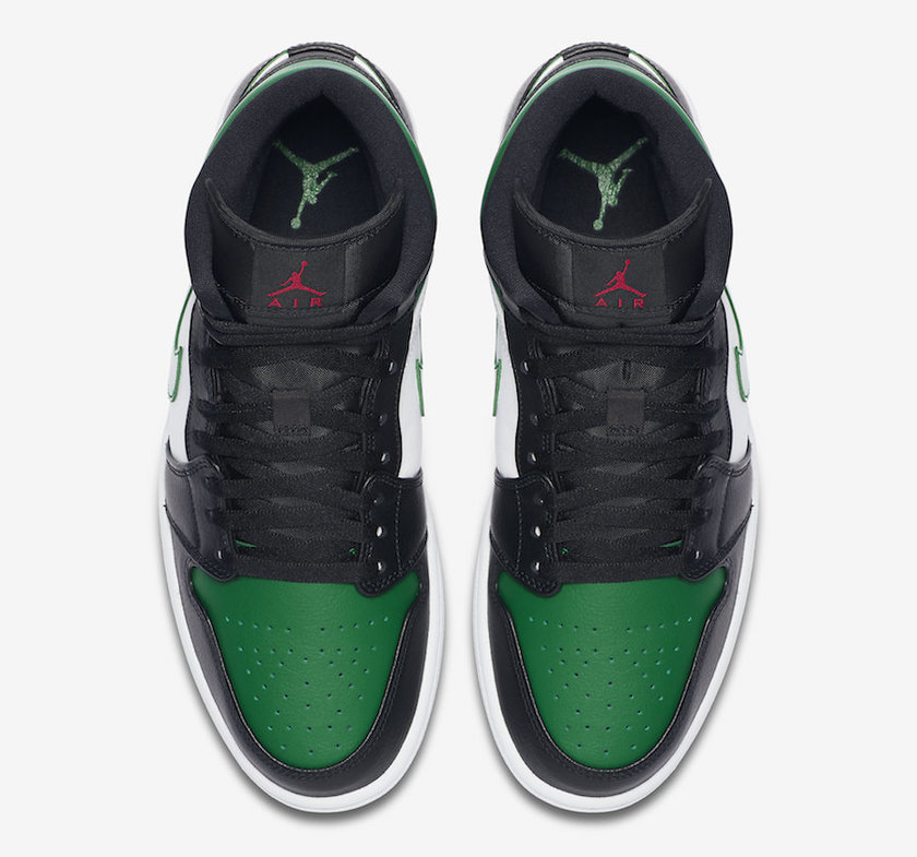 Air Jordan 1 Mid Pine Green Toe 554724-067åå:registered:æ¥æ