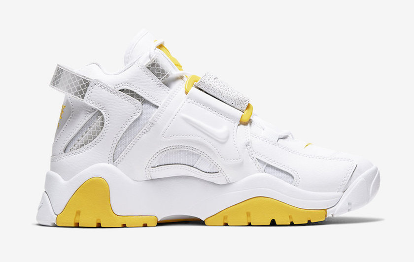Nike Air Barrage Mid White Yellow Reflective CJ9574-100åå:registered:æ¥æ