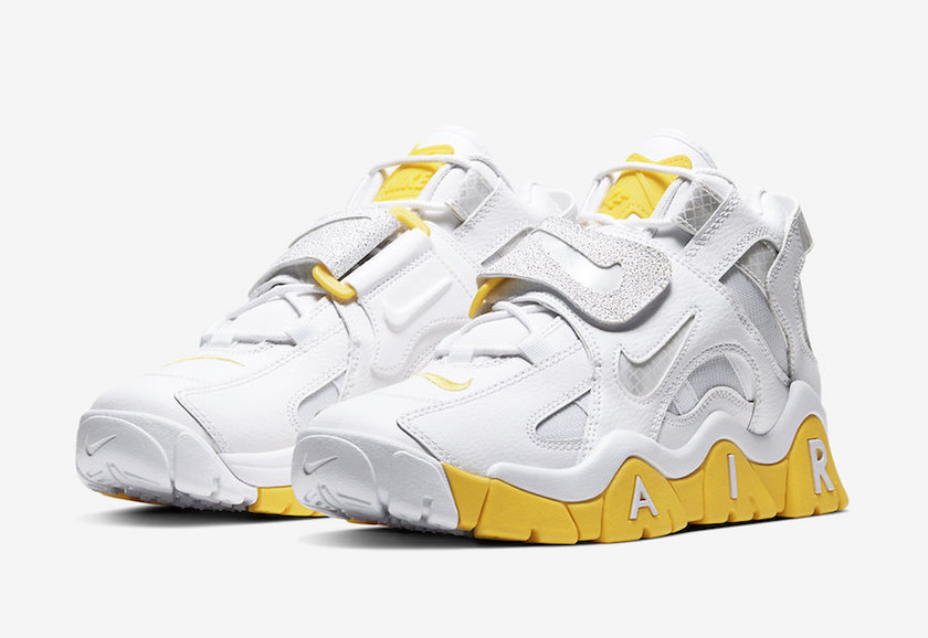 Nike Air Barrage Mid White Yellow Reflective CJ9574-100åå:registered:æ¥æ