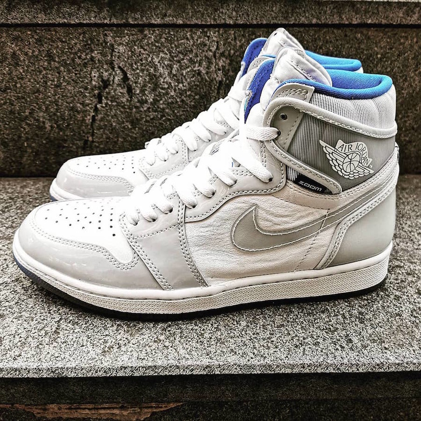 Air Jordan 1 High Zoom R2T White Racer Blue CK6637-104åå:registered:æ¥æ