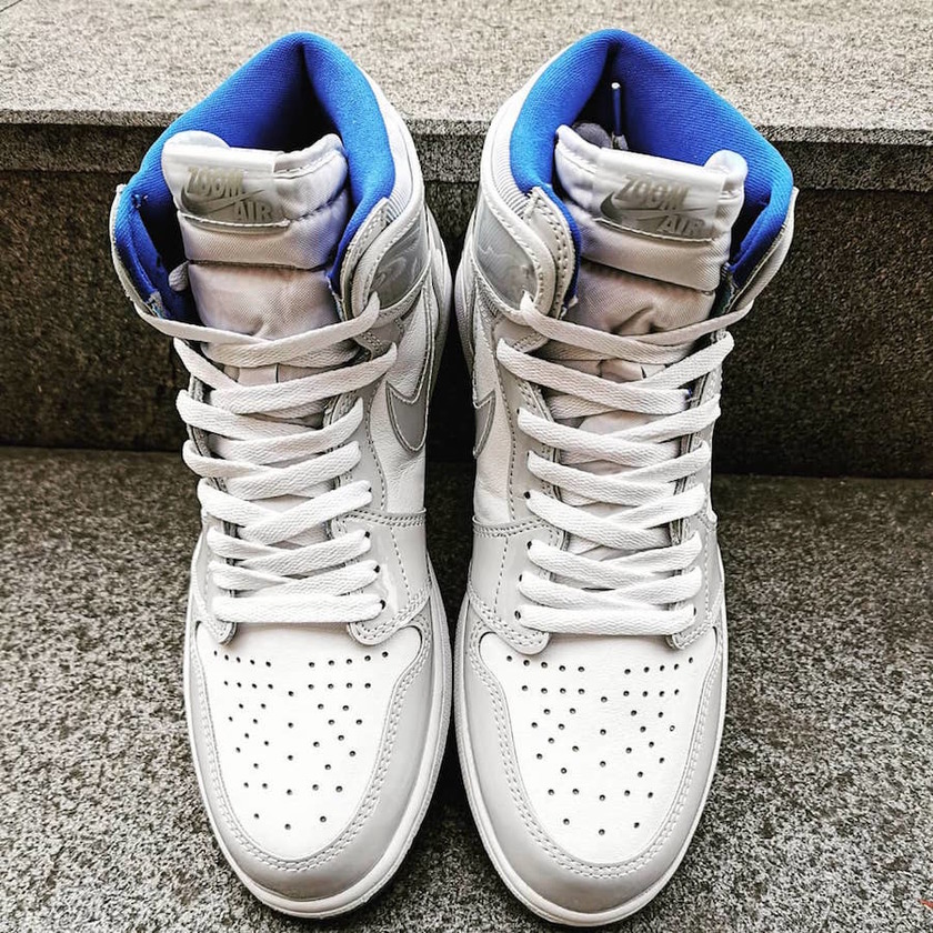 Air Jordan 1 High Zoom R2T White Racer Blue CK6637-104åå:registered:æ¥æ
