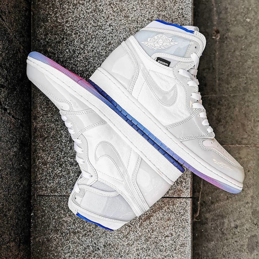 Air Jordan 1 High Zoom R2T White Racer Blue CK6637-104åå:registered:æ¥æ