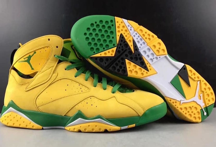 Air Jordan 7 Oregon Ducks Yellow PE