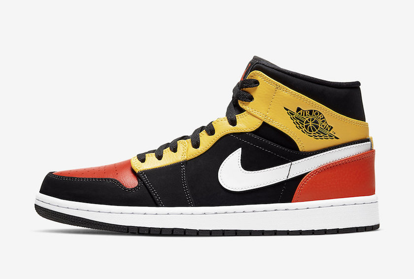 Air Jordan 1 Mid SE Black Amarillo Team Orange 852542-087åå:registered:æ¥æ