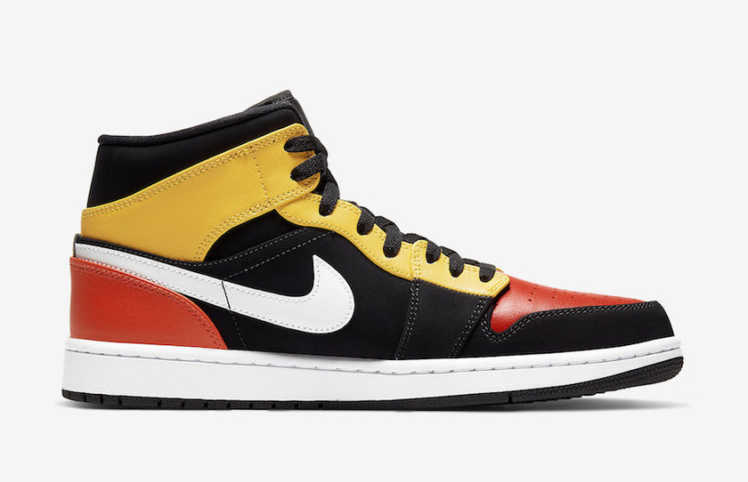 Air Jordan 1 Mid SE Black Amarillo Team Orange 852542-087åå:registered:æ¥æ