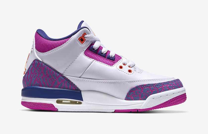 Air Jordan 3 GS Barely Grape Hyper Crimson Fire Pink 441140-500åå:registered:æ¥æ