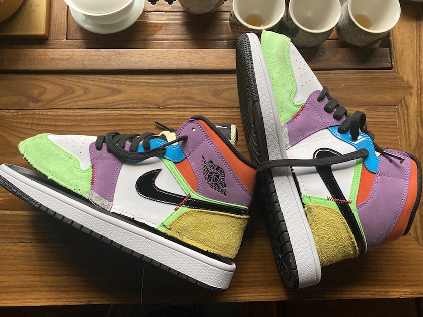 Air Jordan 1 Mid SE Multicolor CW1140-100åå:registered:æ¥æ