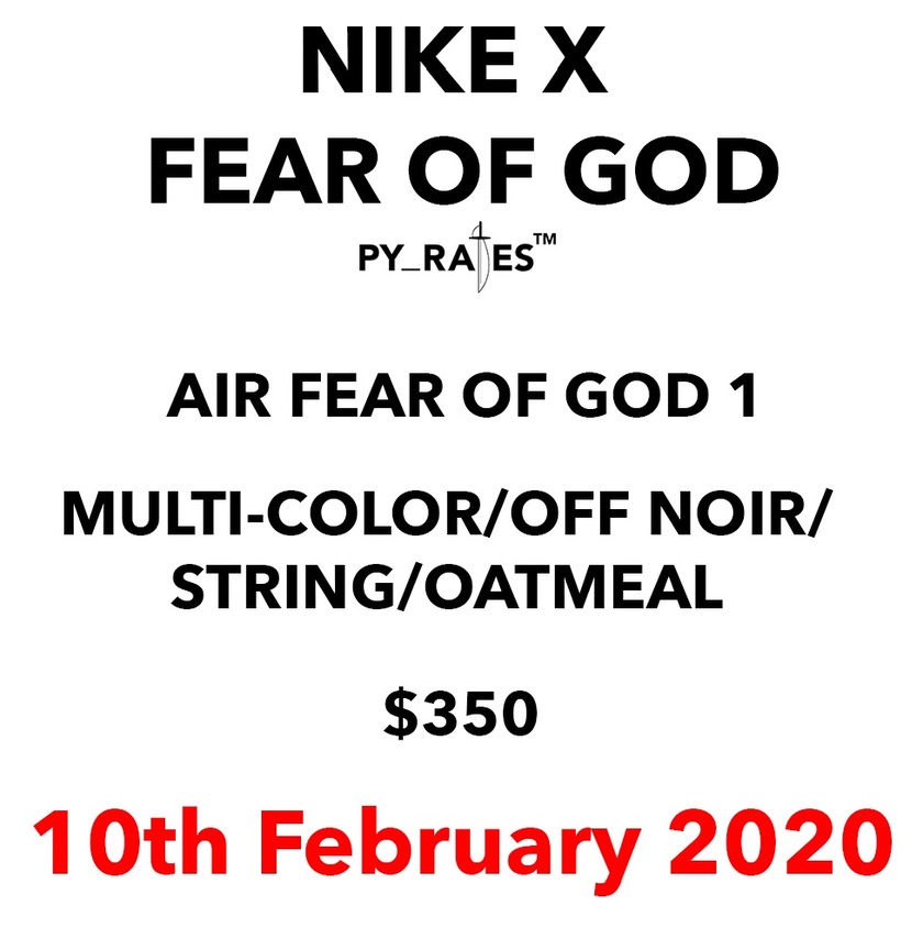 Nike Air Fear of God 1å¤è²Off Noirç»çº¿çéº¦çåå¸æ¥æ